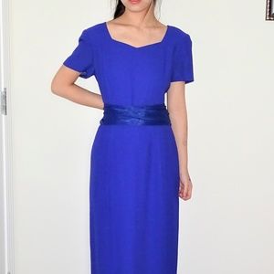 Pencil DressShoulder Padded Business Self Tie Bow